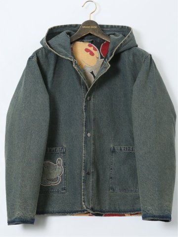 【大きいサイズ】デシグアル/Desigual リバーシブル デニムジャケット ミッキーマウス