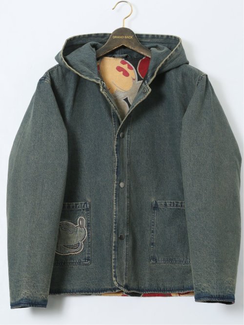 【大きいサイズ】デシグアル/Desigual リバーシブル デニムジャケット ミッキーマウス