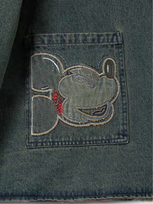 【大きいサイズ】デシグアル/Desigual リバーシブル デニムジャケット ミッキーマウス