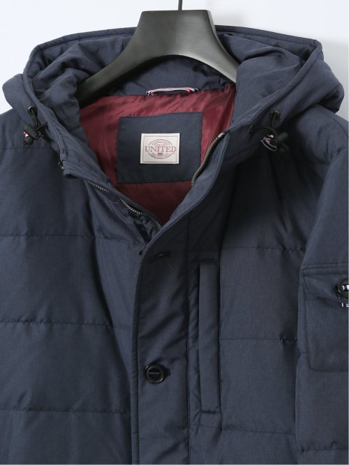 【大きいサイズ】ユナイテッド/UNITED 撥水加工 フーデッドダウン