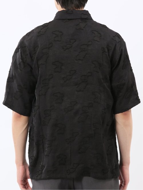 グロウスバイインジアティック/Growth by in the attic リーフ柄ジャガード 半袖シャツ