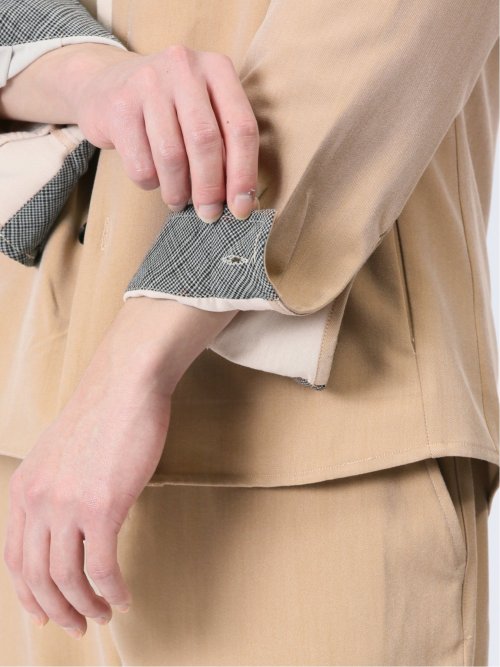 ストレッチ シャンブレーツイル シャツアウター(セットアップ可能)