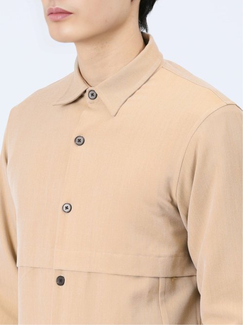 ストレッチ シャンブレーツイル シャツアウター(セットアップ可能)