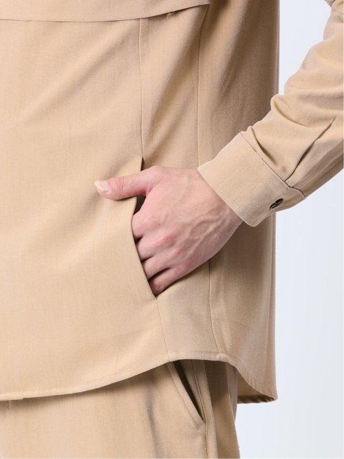 ストレッチ シャンブレーツイル シャツアウター(セットアップ可能)