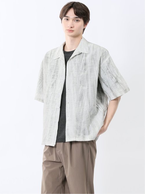 プリント オープンカラー半袖シャツ