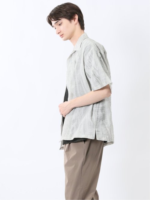 プリント オープンカラー半袖シャツ