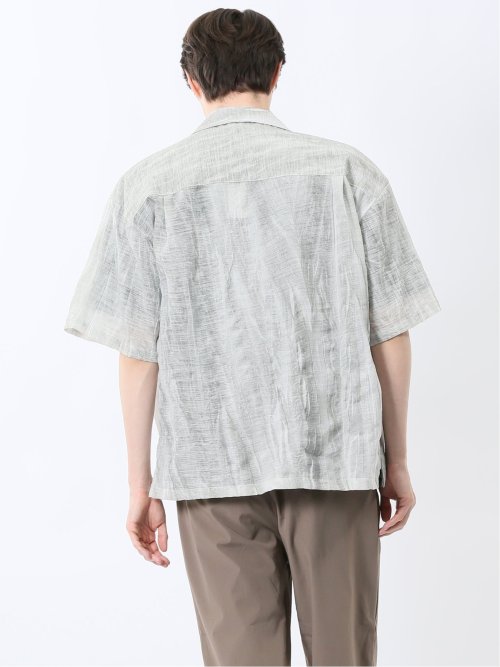 プリント オープンカラー半袖シャツ