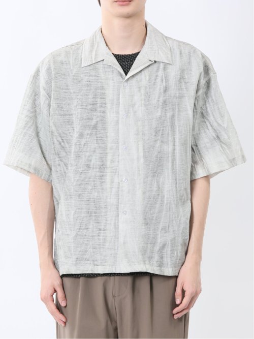 プリント オープンカラー半袖シャツ