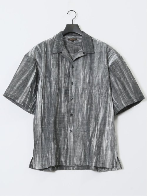 プリント オープンカラー半袖シャツ