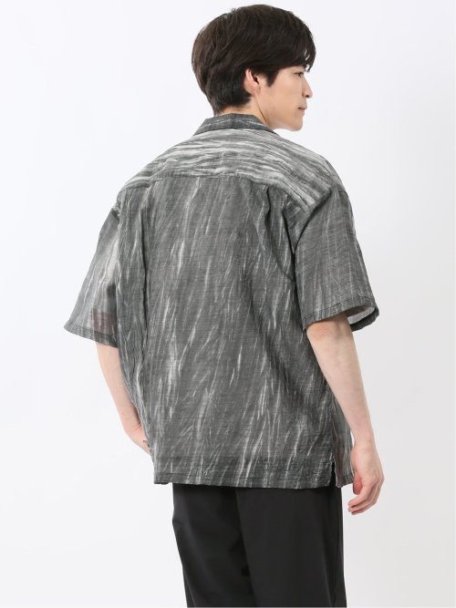 プリント オープンカラー半袖シャツ