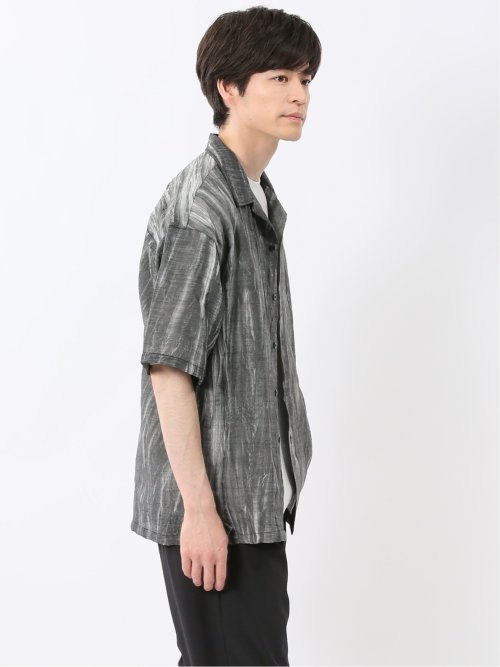 プリント オープンカラー半袖シャツ