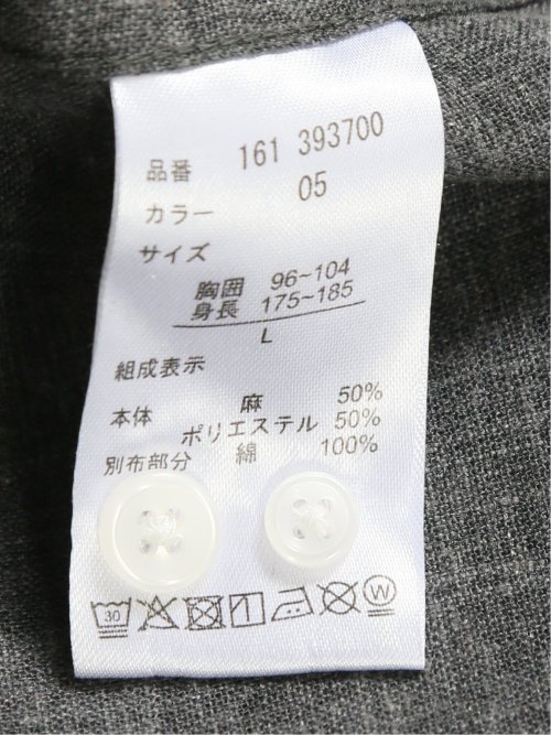 リネン混 レギュラーカラー7分袖シャツ