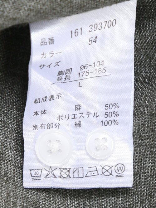 リネン混 レギュラーカラー7分袖シャツ