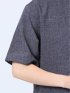 TechLinen バンドカラー半袖シャツ