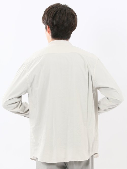 シャンブレー レギュラーカラー長袖シャツ