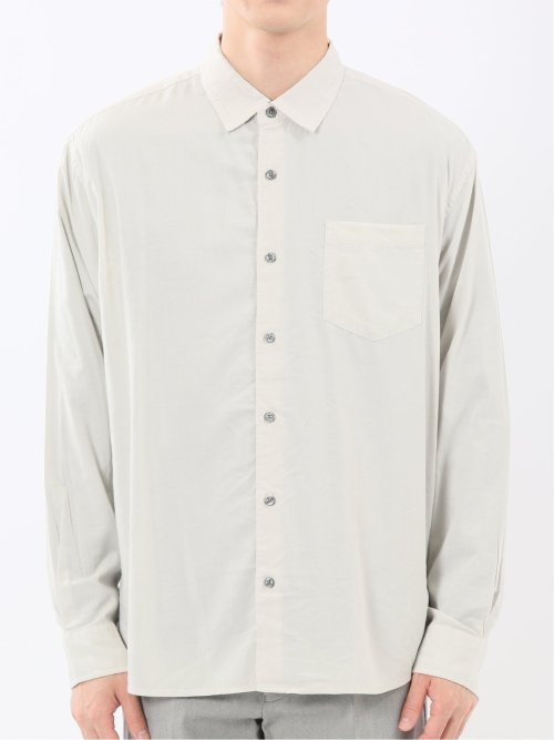 シャンブレー レギュラーカラー長袖シャツ