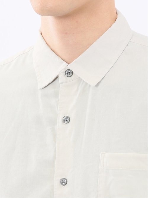 シャンブレー レギュラーカラー長袖シャツ