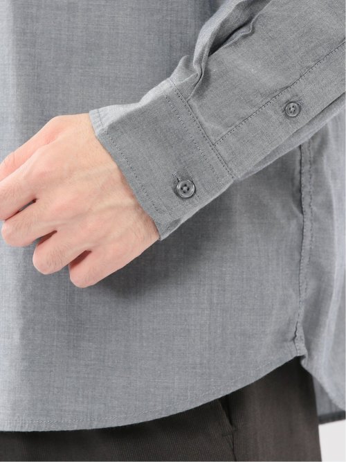 シャンブレー レギュラーカラー長袖シャツ