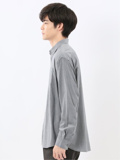 シャンブレー レギュラーカラー長袖シャツ
