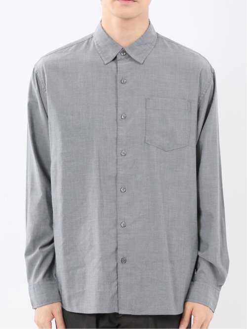 シャンブレー レギュラーカラー長袖シャツ