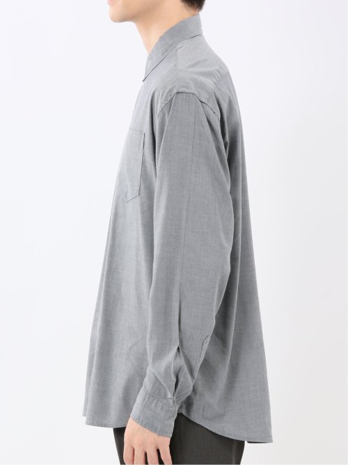 シャンブレー レギュラーカラー長袖シャツ