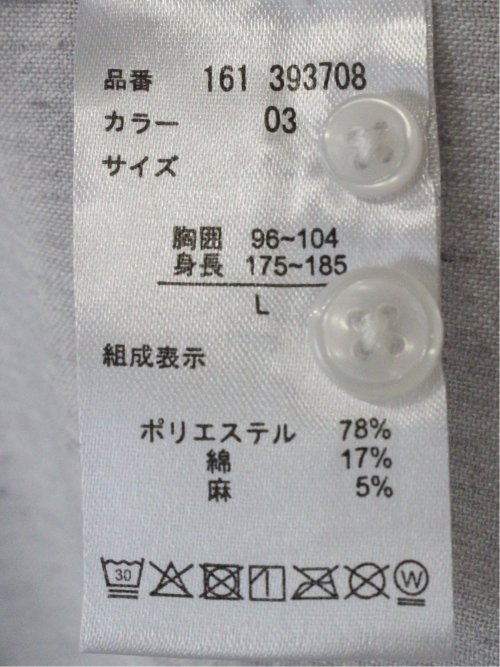 リネン混 楊柳 ボタンダウン半袖シャツ