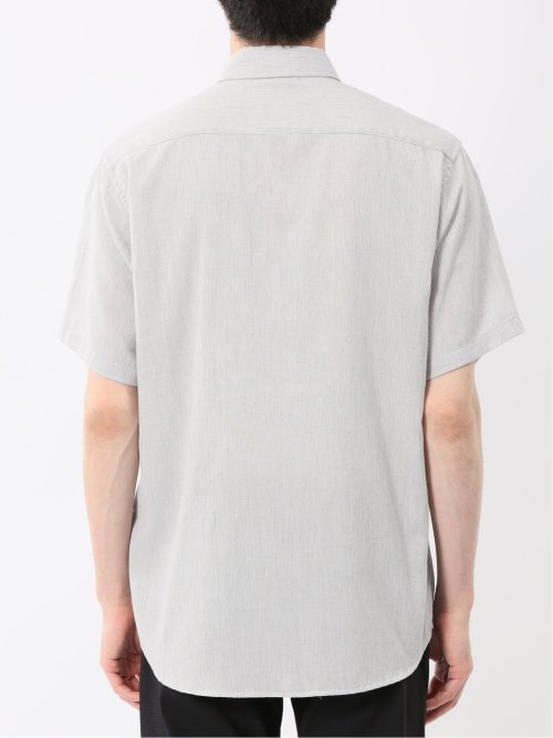 リネン混 楊柳 ボタンダウン半袖シャツ
