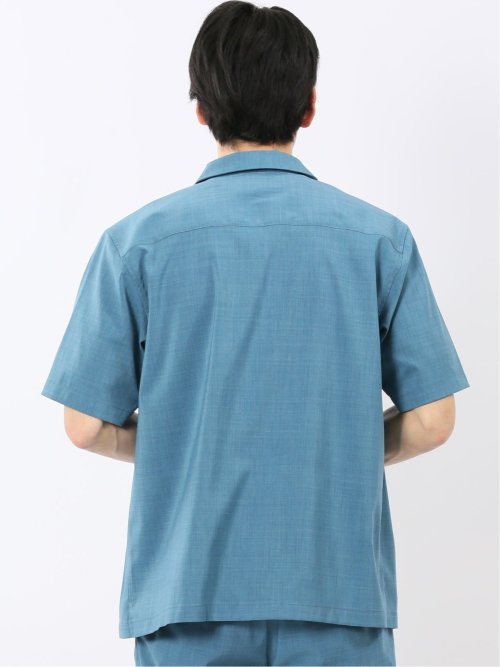 テックリネン レギュラーカラー 半袖 シャツ(セットアップ可能)