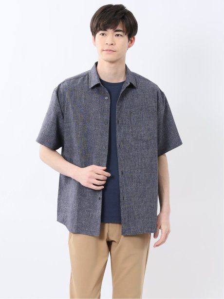 TechLinen レギュラーカラー 半袖シャツ