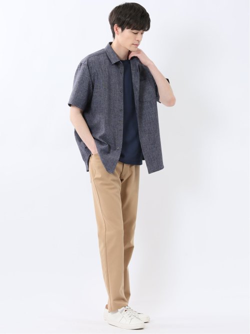 TechLinen レギュラーカラー 半袖シャツ