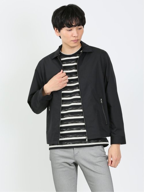 ストレッチ 衿付きZIP シャツアウター