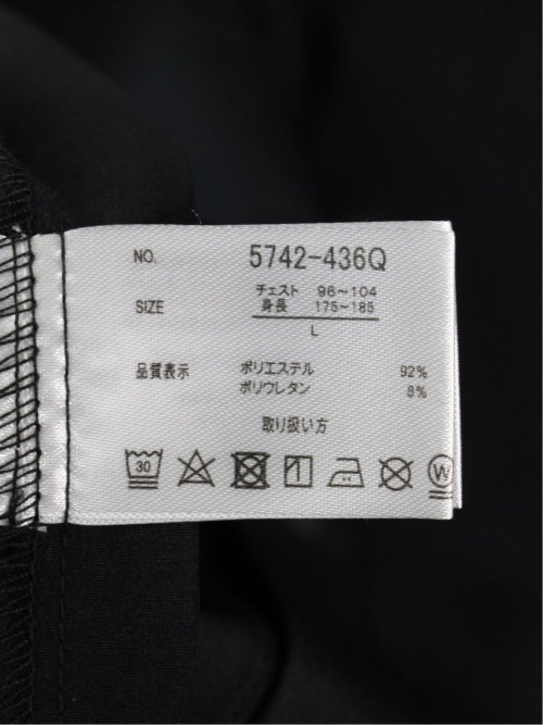 ストレッチ バンドカラー長袖シャツ