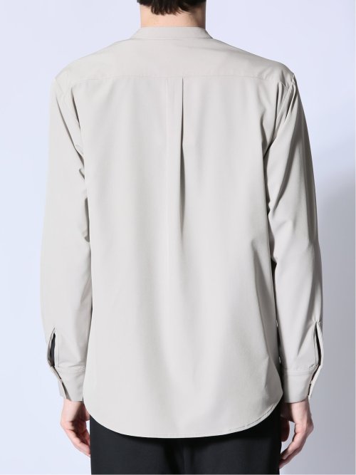 ストレッチ バンドカラー長袖シャツ