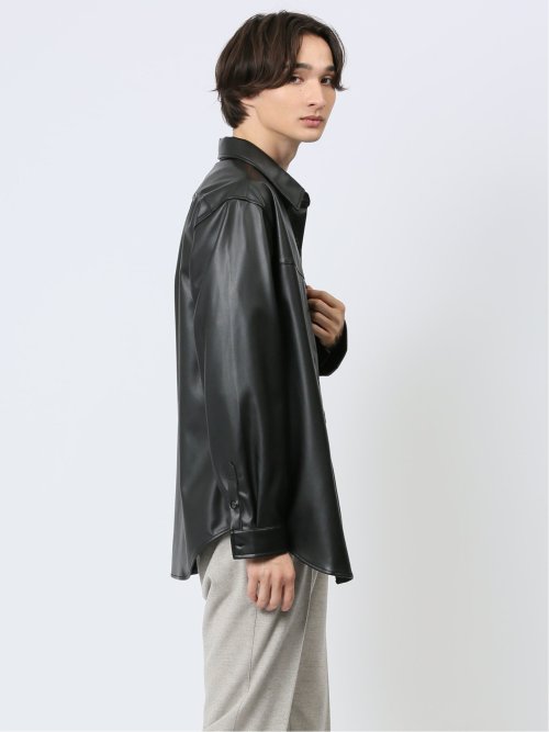 合成皮革 シャツアウター