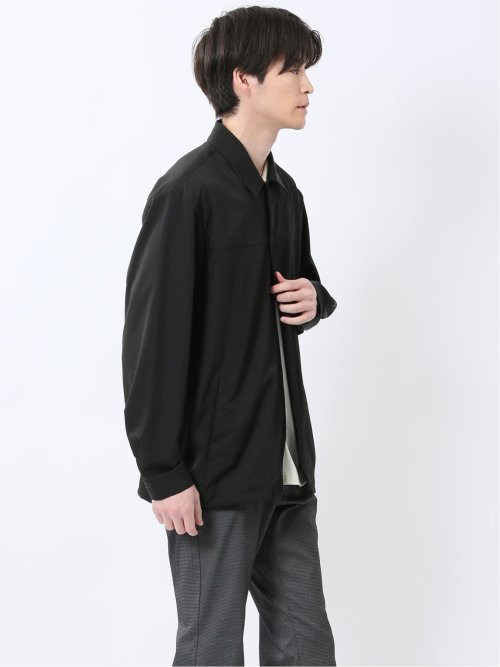 ストレッチ ヨーク切替 シャツアウター