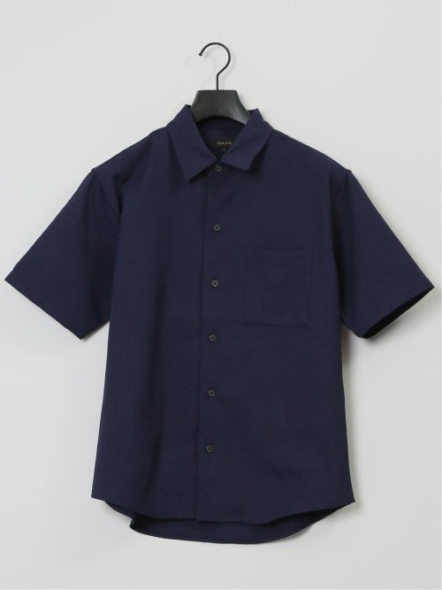 パナマジャガード レギュラーカラー半袖シャツ