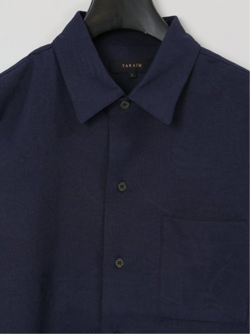 パナマジャガード レギュラーカラー半袖シャツ