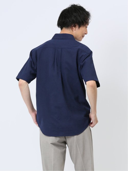 パナマジャガード レギュラーカラー半袖シャツ