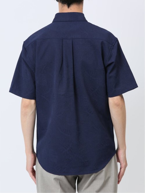 パナマジャガード レギュラーカラー半袖シャツ