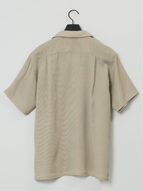 軽量シアー オープンカラー半袖シャツ