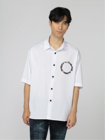 サークルデザイン レギュラーカラー 半袖BIGシャツ