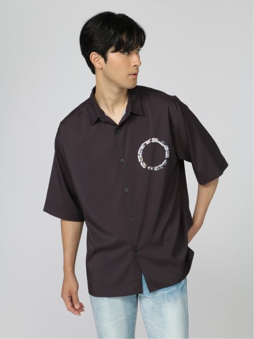 サークルデザイン レギュラーカラー 半袖BIGシャツ