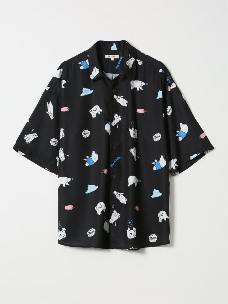 WEB限定 シャツ メンズ 半袖 接触冷感 オーバーサイズ ゆったり プリント アニマル キャンディーファンタジー/CANDY FANTASY