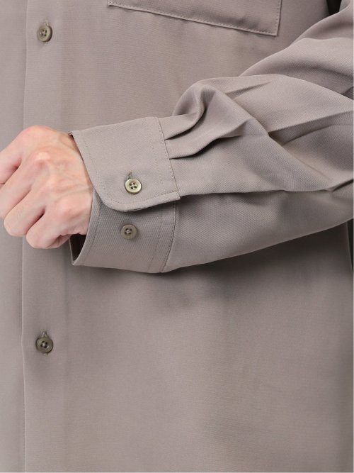 無地 レギュラーカラー長袖シャツ