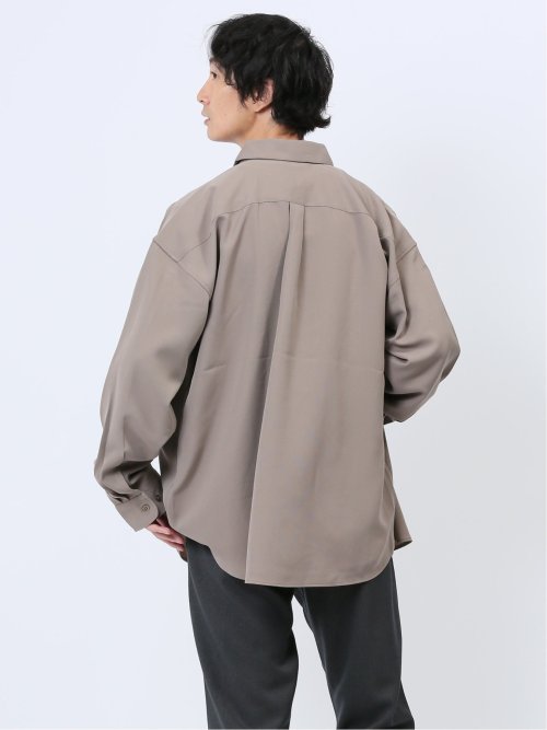 無地 レギュラーカラー長袖シャツ