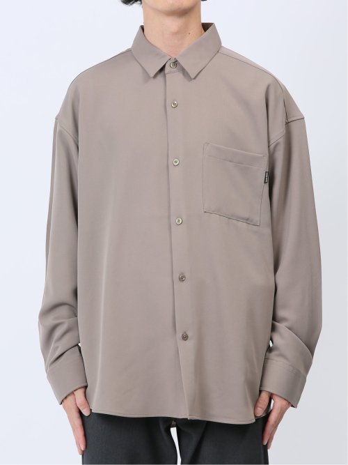 無地 レギュラーカラー長袖シャツ