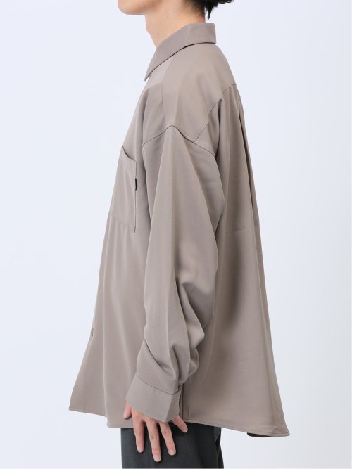 無地 レギュラーカラー長袖シャツ