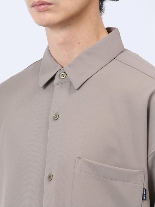 無地 レギュラーカラー長袖シャツ