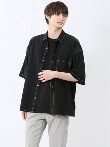 タスランステッチ レギュラーカラー半袖シャツ