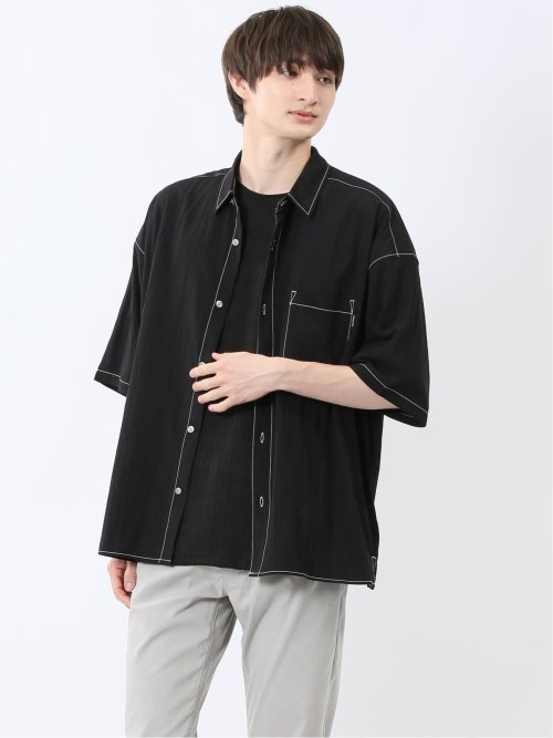 タスランステッチ レギュラーカラー半袖シャツ